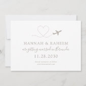 Monografische Hochzeit in Urlaubsort Save The Date (Rückseite)