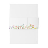 Monografische Hochzeit rustikaler Wildblumen Einladungsbanderole (Rückseitenbeispiel)