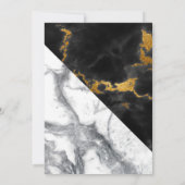 Monografische Hochzeit von Chic Marble und Foil Ge Einladung (Rückseite)