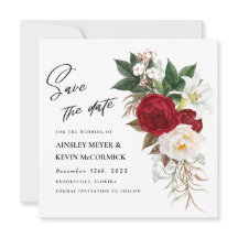 Monografische Hochzeit von Lush Red Floral