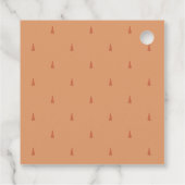 Monografische Hochzeit von Rostgelben Sträuchern Geschenkanhänger (Rückseite)