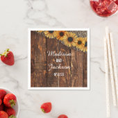 Monografische Hochzeit von rustikalem Holz und Bur Serviette (Beispiel)