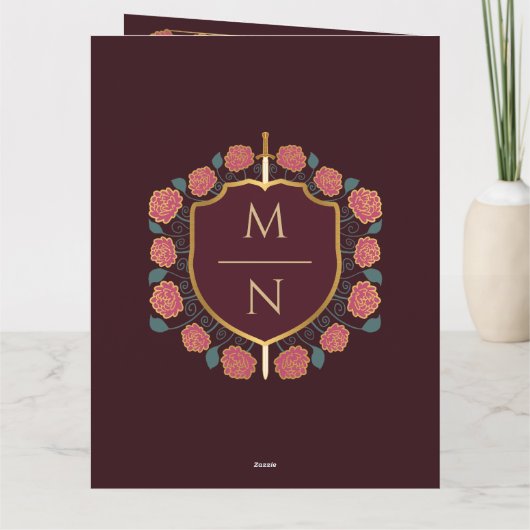 Monografische Hochzeit von Sword & Shield Dankeskarte (Rückseite)