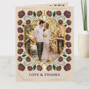 Monografische Hochzeit von Sword & Shield Dankeskarte