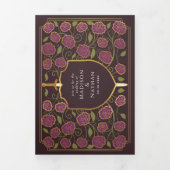 Monografische Hochzeit von Sword & Shield Dreifach Gefaltete Einladung (Cover)