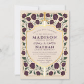 Monografische Hochzeit von Sword & Shield Einladung (Vorderseite)