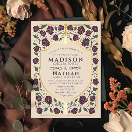 Monografische Hochzeit von Sword & Shield Einladung