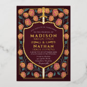 Monografische Hochzeit von Sword & Shield Folieneinladung (Vorderseite)