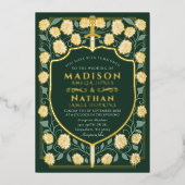 Monografische Hochzeit von Sword & Shield Folieneinladung (Vorderseite)