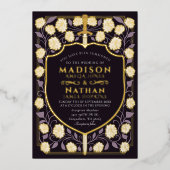 Monografische Hochzeit von Sword & Shield Folieneinladung (Vorderseite)