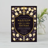 Monografische Hochzeit von Sword & Shield Folieneinladung (Stehend vorne)