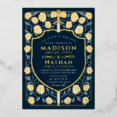 Monografische Hochzeit von Sword & Shield Folieneinladung (Vorderseite)