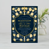 Monografische Hochzeit von Sword & Shield Folieneinladung (Stehend vorne)