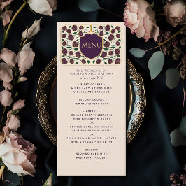 Monografische Hochzeit von Sword & Shield Menükarte