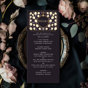 Monografische Hochzeit von Sword & Shield Menükarte