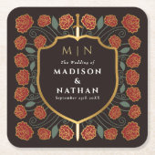 Monografische Hochzeit von Sword & Shield Rechteckiger Pappuntersetzer (Vorderseite)