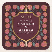 Monografische Hochzeit von Sword & Shield Rechteckiger Pappuntersetzer (Vorderseite)