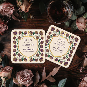 Monografische Hochzeit von Sword & Shield Rechteckiger Pappuntersetzer