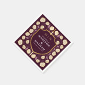 Monografische Hochzeit von Sword & Shield Serviette (Ecke)