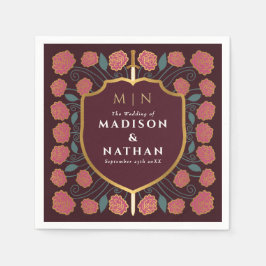 Monografische Hochzeit von Sword & Shield Serviette