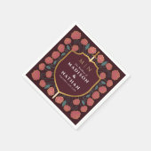 Monografische Hochzeit von Sword & Shield Serviette (Ecke)