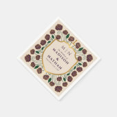 Monografische Hochzeit von Sword & Shield Serviette (Ecke)