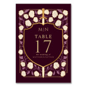 Monografische Hochzeit von Sword & Shield Tischnummer (Vorderseite)