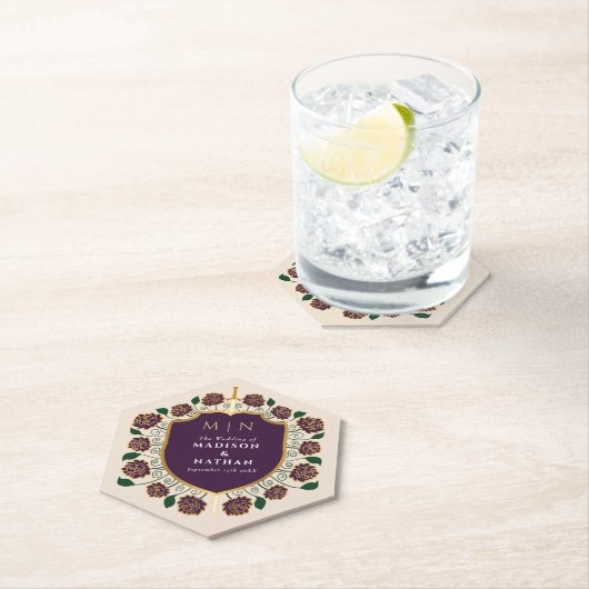 Monografische Hochzeit von Sword & Shield Untersetzer (Vor Ort)