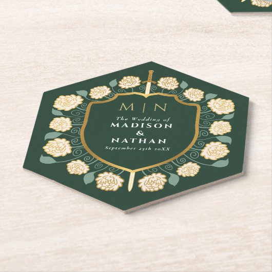 Monografische Hochzeit von Sword & Shield Untersetzer (angewinkelt)