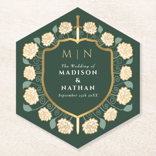 Monografische Hochzeit von Sword & Shield Untersetzer (Vorderseite)