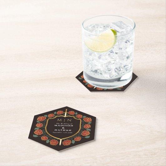 Monografische Hochzeit von Sword & Shield Untersetzer (Vor Ort)