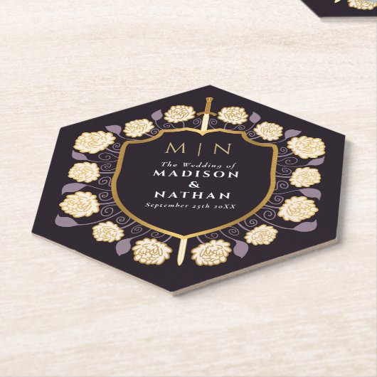 Monografische Hochzeit von Sword & Shield Untersetzer (angewinkelt)