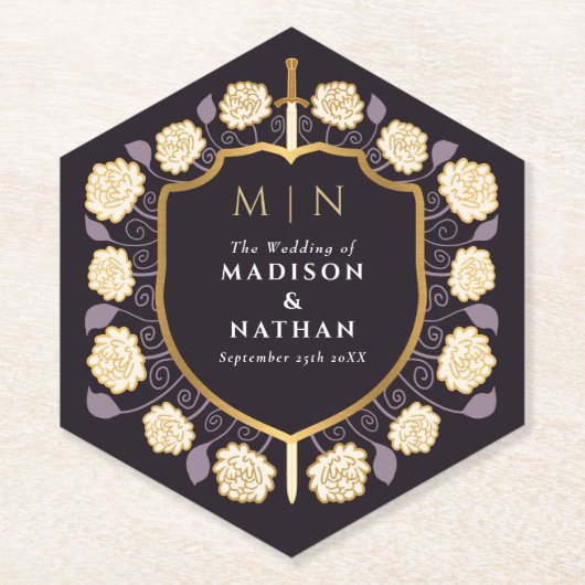 Monografische Hochzeit von Sword & Shield Untersetzer (Vorderseite)