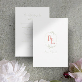 Monografische Hochzeit von Weichkorallen RSVP Karte