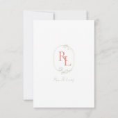 Monografische Hochzeit von Weichkorallen RSVP Karte (Rückseite)