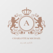 Monografische Hochzeiten für kundenspezifische Log Fensteraufkleber (Blatt)