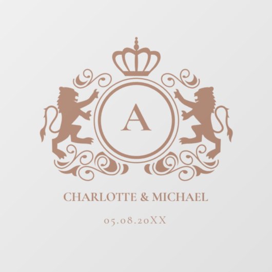 Monografische Hochzeiten für kundenspezifische Log Fensteraufkleber (Blatt)