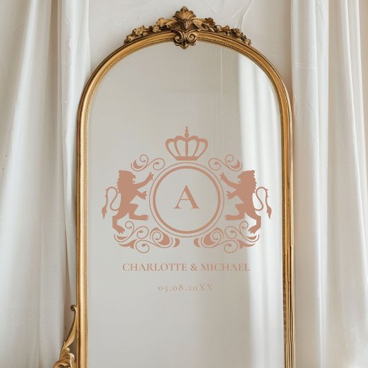 Monografische Hochzeiten für kundenspezifische Log Fensteraufkleber