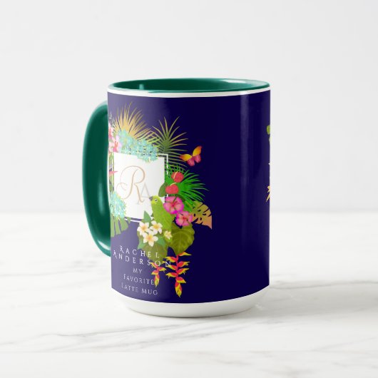 Monografische Navy Tasse (Vorderseite Links)