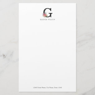 Monografische Rose Briefpapier