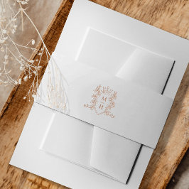 Monografische Rose der Herzkronen Einladungsbanderole