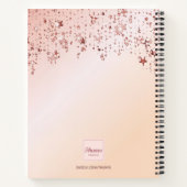 Monografische Rose des Sketchbuchs Rosa Sterne Notizblock (Rückseite)