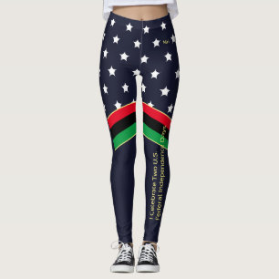 Monografischer 4. Juli Unabhängigkeitstag 19. Juni Leggings