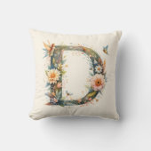 Monografischer Buchstabe D für Aquarellfarben Kissen (Vorderseite)