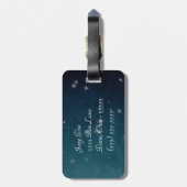 Monografischer Gepäcktag der Celestis View Stars Gepäckanhänger (Rückseite vertikal)