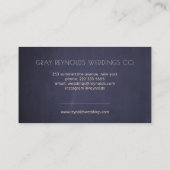 Monografischer Hochzeitsplaner für Navy-Monogram-A Visitenkarte (Rückseite)