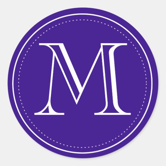 Monografischer Navy-Umschlag Aufkleber von Origami (Vorderseite)