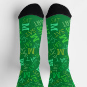 Monografischer Tag der Woche Irischer Grüner Samst Socken (Oben)