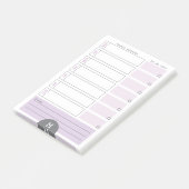 Monografischer Weekly-Planer Lilac Post - Anmerkun Post-it Klebezettel (angewinkelt)