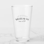 Monografisches Bierglas für den Hochzeitstich des  Glas (Rückseite)